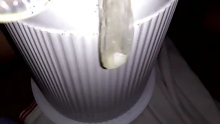 paja con condon usado roto